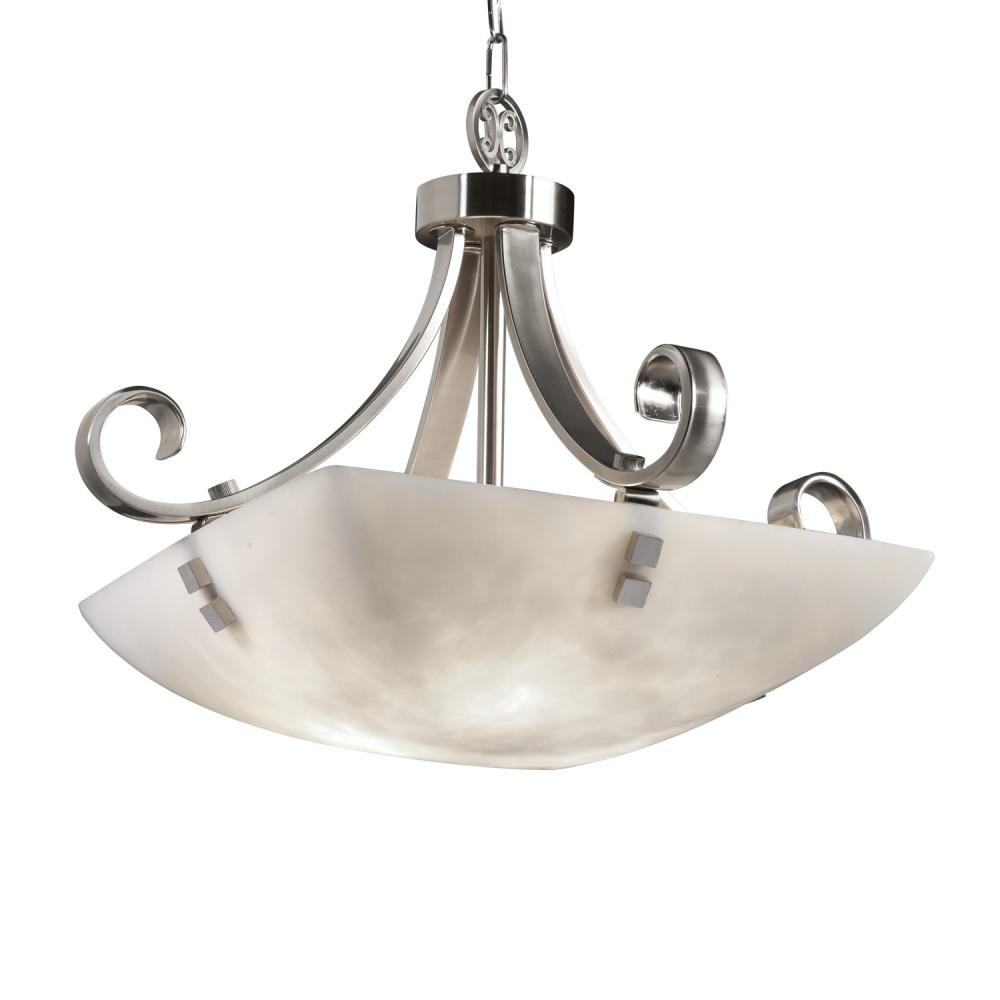 18&#34; Pendant Bowl - Scrolls w/ Finials