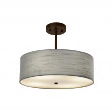 Justice Design Group FAB-9591-GRAY-DBRZ - Classic 18&#34; Drum Pendant