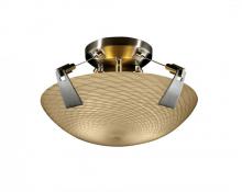Justice Design Group FSN-9630-35-OPAL-NCKL - 14&#34; Semi-Flush Bowl w/ Tapered Clips