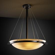 Justice Design Group PNA-9691-35-BANL-MBLK - 18&#34; Round Pendant Bowl w/ Ring