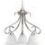 Torino Collection Three-Light Brushed Nickel Etched Glass Transitional Chandelier Light