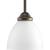 Heart Collection One-Light Antique Bronze Etched Glass Traditional Mini-Pendant Light