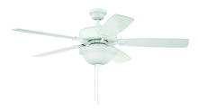 Craftmade TCE52W5C1-C - 52&#34; Twist N Click Fan in White w/ White/Washed Oak Blades (3-Light Bowl)