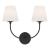 Libby Langdon Sylvan 2 Light Black Forged Sconce