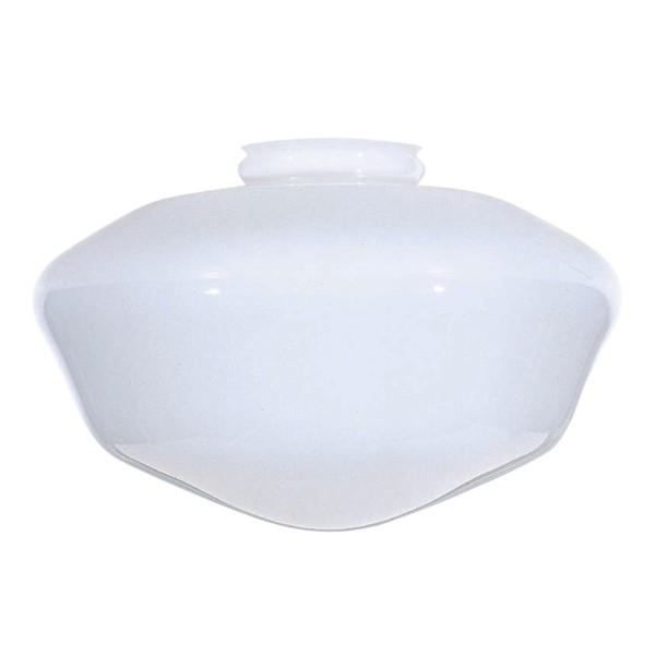 Blown Opal Schoolhouse Globe Shade; 16 inch Diameter; 6 inch Fitter; Schoolhouse Glass; White