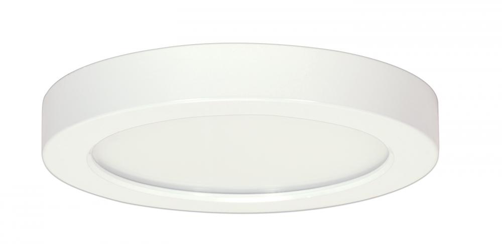 18.5 watt; 9&#34; Flush Mount LED Fixture; 3000K; Round Shape; White Finish; 120 volts