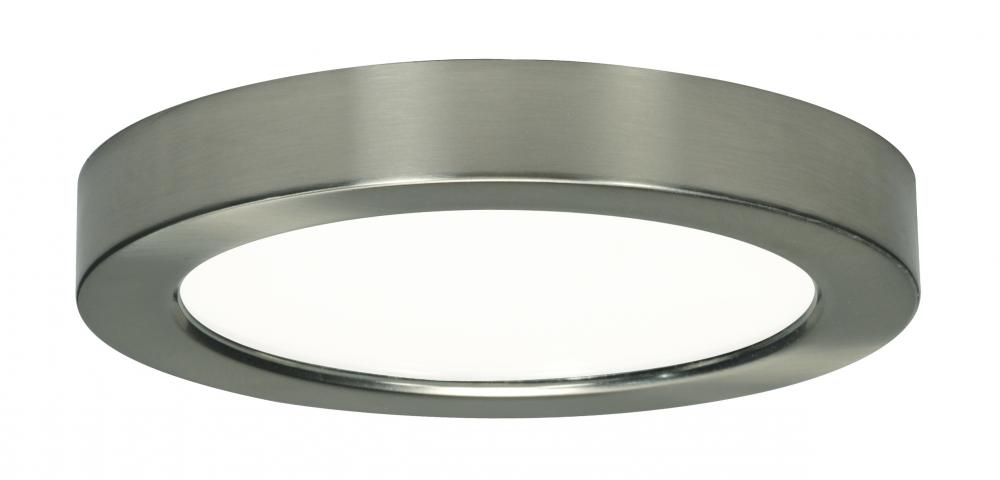 13.5 watt; 7&#34; Flush Mount LED Fixture; 3000K; Round Shape; Brushed Nickel Finish; 120 volts