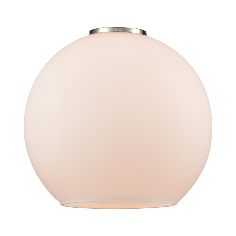 Athens 8&#34; Matte White Glass