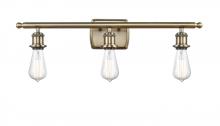 Innovations Lighting 516-3W-AB-LED - Bare Bulb - 3 Light - 26 inch - Antique Brass - Bath Vanity Light