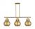 Newton Sphere - 3 Light - 42 inch - Brushed Brass - Island Light