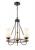 Paladin - 3 Light - 19 inch - Matte Black - Chain Hung - Mini Chandelier
