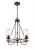 Paladin - 3 Light - 19 inch - Matte Black - Chain Hung - Mini Chandelier