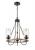 Paladin - 3 Light - 19 inch - Matte Black - Chain Hung - Mini Chandelier