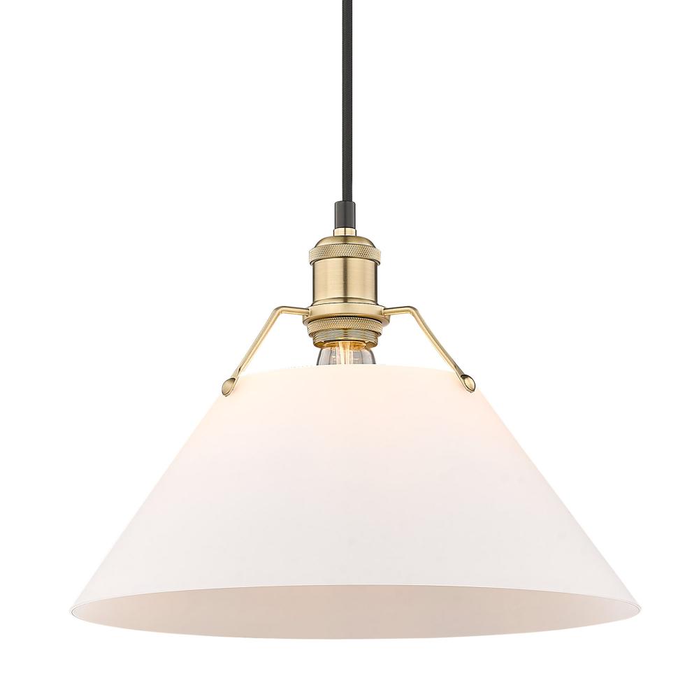 Orwell 14&#34; Wide Large Pendant in Brushed Champagne Bronze with Opal Glass