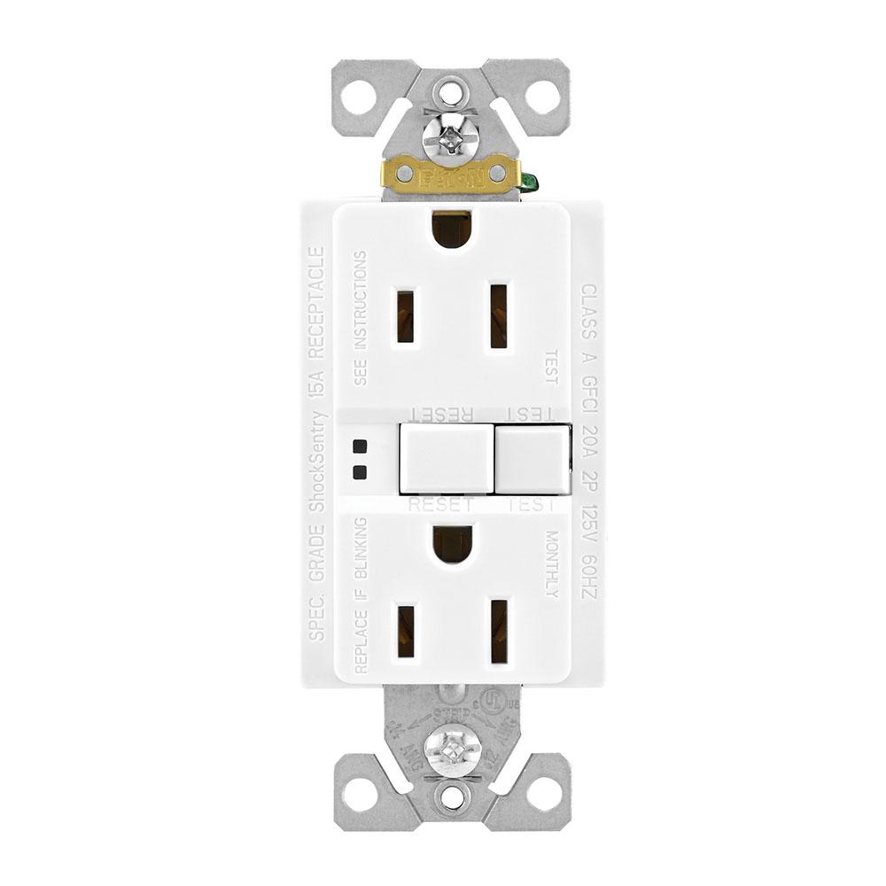 GFCI ST Duplex 15A 125V Mid Wlplt WH