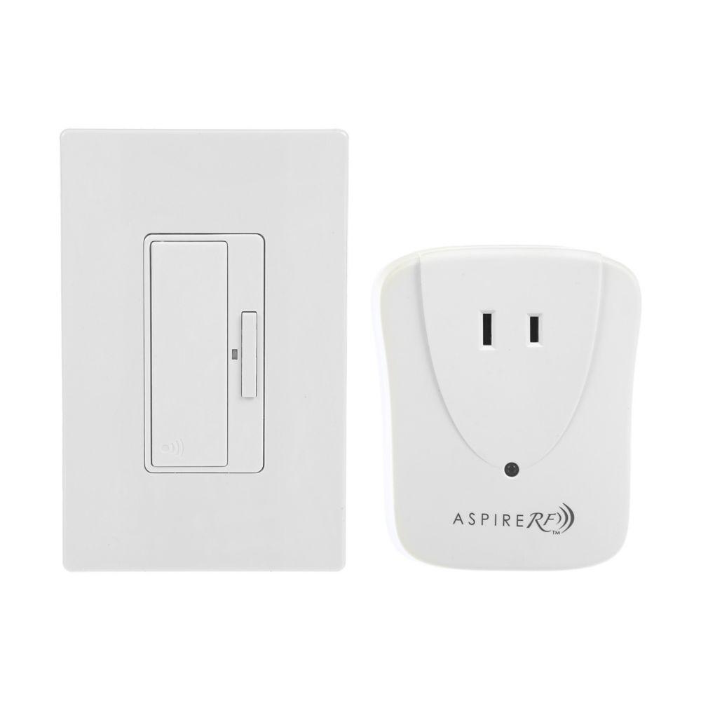 AspireRF Add-a-Switch w/On/Off Plugin WH