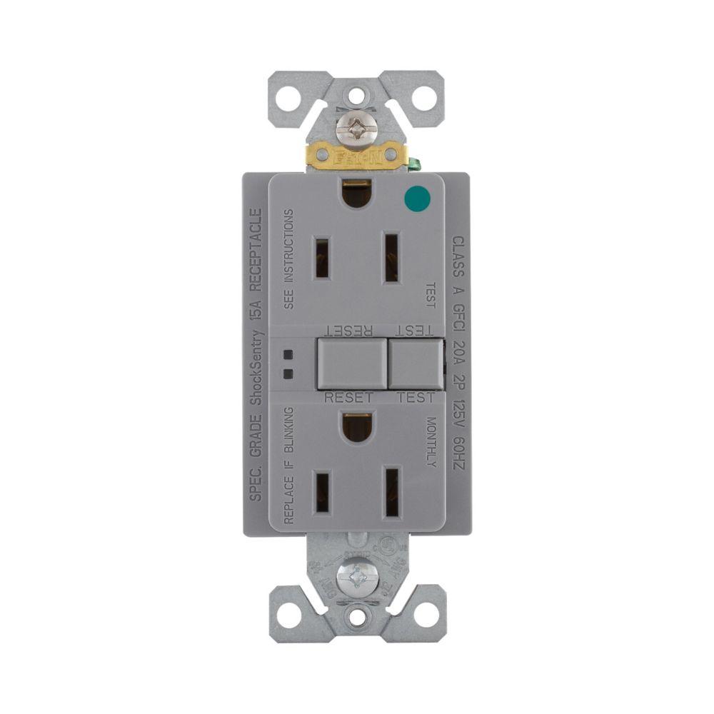 GFCI HG ST Duplex 15A 125V GY