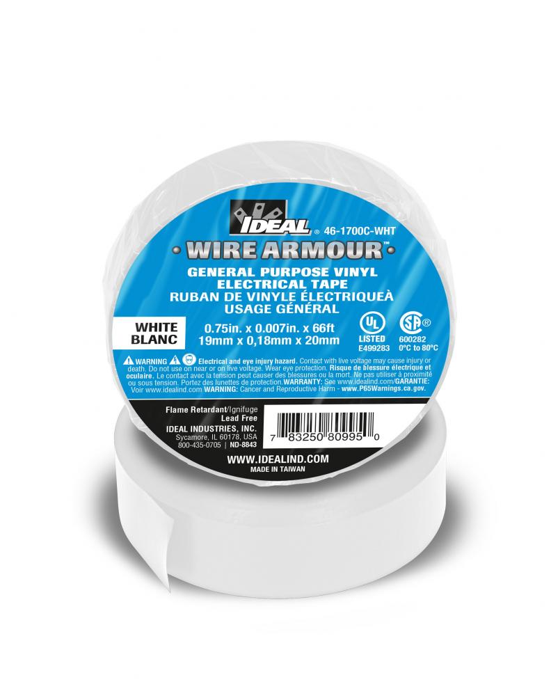 3/4&#34;X66&#39;X 7MIL, GP Tape, White