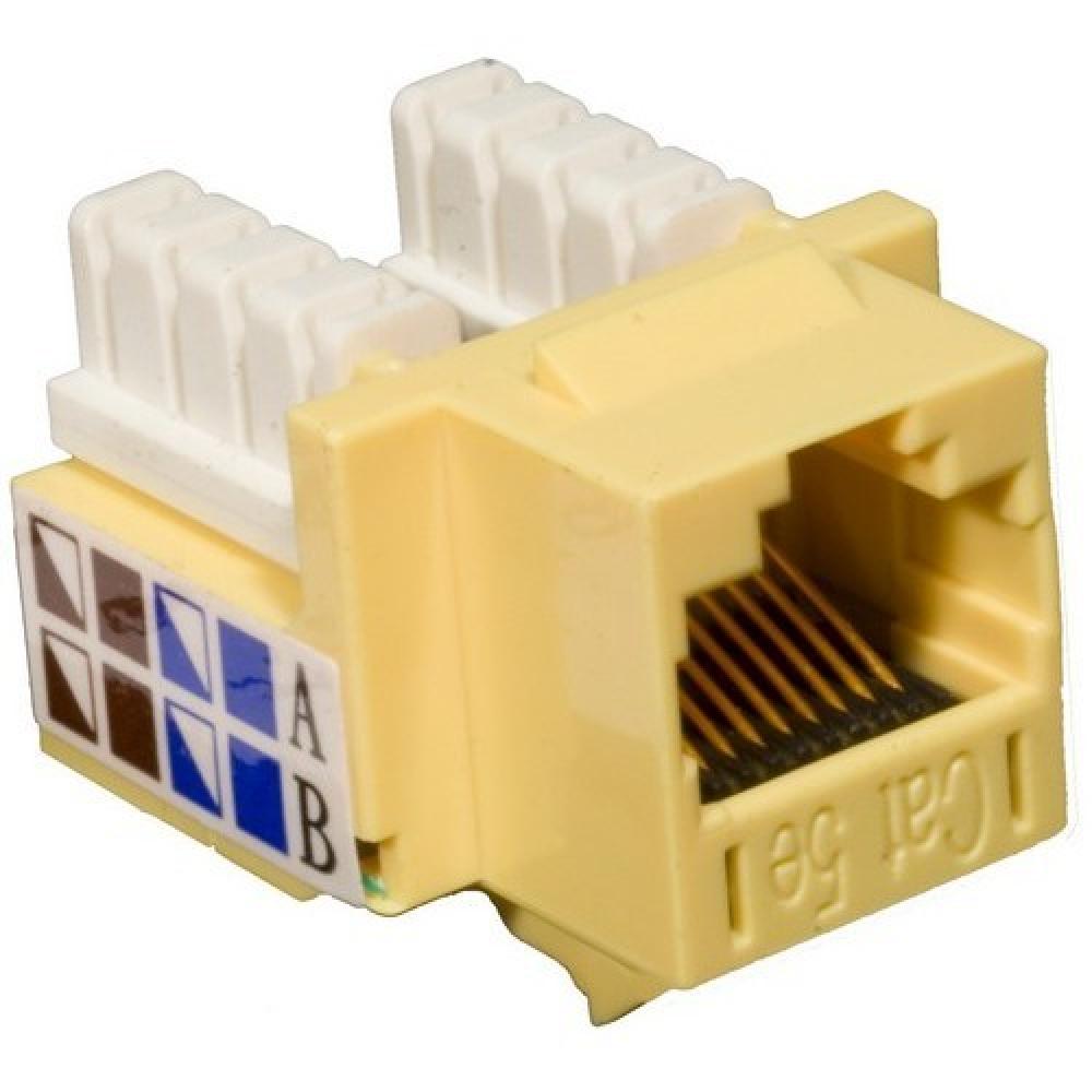 Cat5E (RJ45) Unshelded Keyst1 Jacks YEL