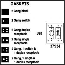 Morris 37934 - 2 Gang Switch/Receptacle Gasket