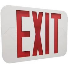 Morris 73010 - LED Exit Sign Red LED White Housing