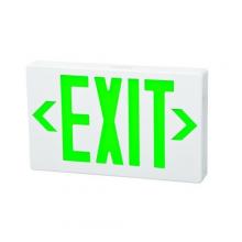 Morris 73014 - LED Exit Sign Green LED White Housing