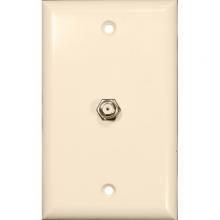 Morris 85013 - Sgl F Conn Wallplate Lt. Almond