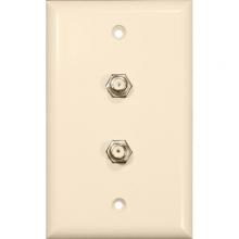 Morris 85023 - Double F Conn Wallplate Lt. Almond