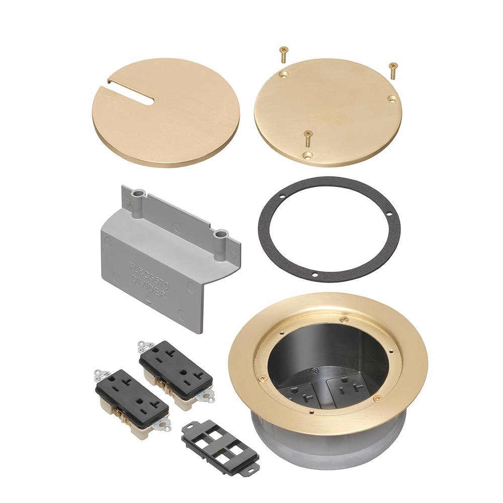 QUAD REC CVR KIT BRASS