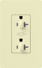 Lutron Electronics CAR-20-DDTR-AL - CLARO 20 A TMPR RESIST DUAL DIM RECPT AL