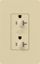 Lutron Electronics CAR-20-DDTR-IV - CLARO 20 A TMPR RESIST DUAL DIM RECPT IV