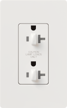 Lutron Electronics CAR-20-DDTR-WH - CLARO 20 A TMPR RESIST DUAL DIM RECPT WH