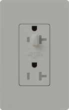 Lutron Electronics CAR-20-HDTR-GR - CLARO 20 A TMPR RESIST HALF DIM RECPT GR