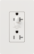 Lutron Electronics CAR-20-HDTR-WH - CLARO 20 A TMPR RESIST HALF DIM RECPT WH