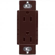 Lutron Electronics CAR-15-BR - CLARO 15A RECEPTACLE BROWN