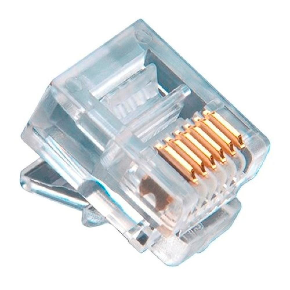 RJ-12 6P6C Round-Stranded 100/Jar