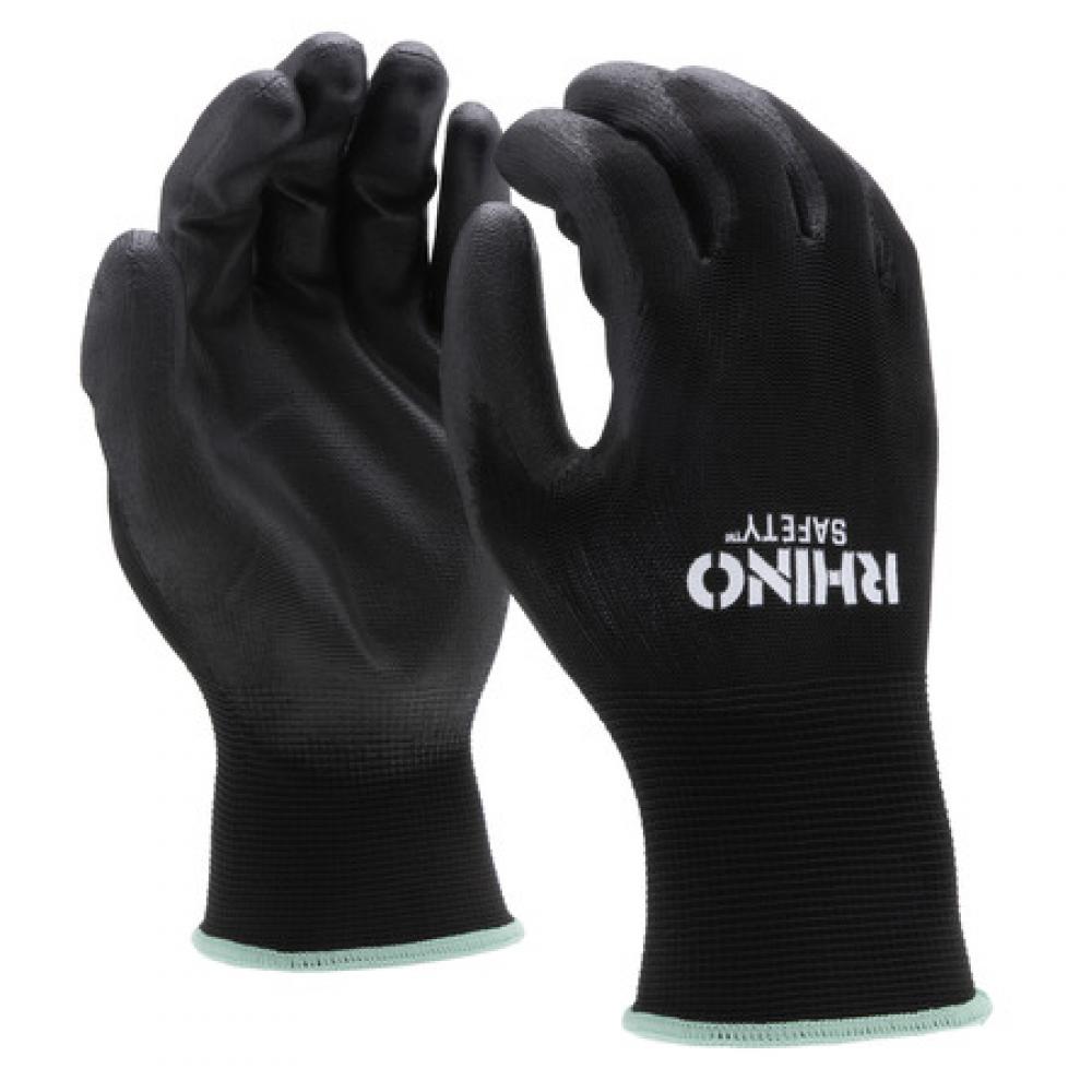 13GA BLK NYL SHL BLK PU PALM COAT Cut RES MED