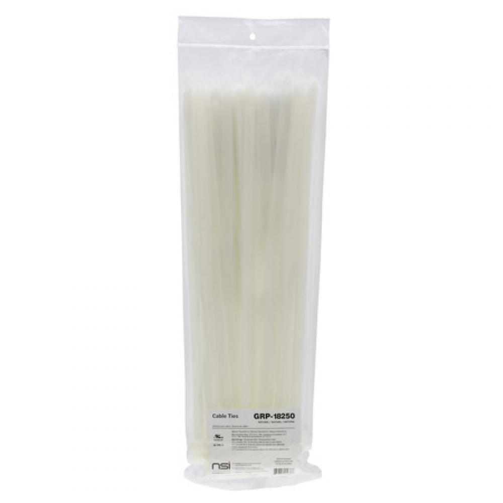PowerGRP Cable Tie Natural 18&#34; 250lb (50PK)