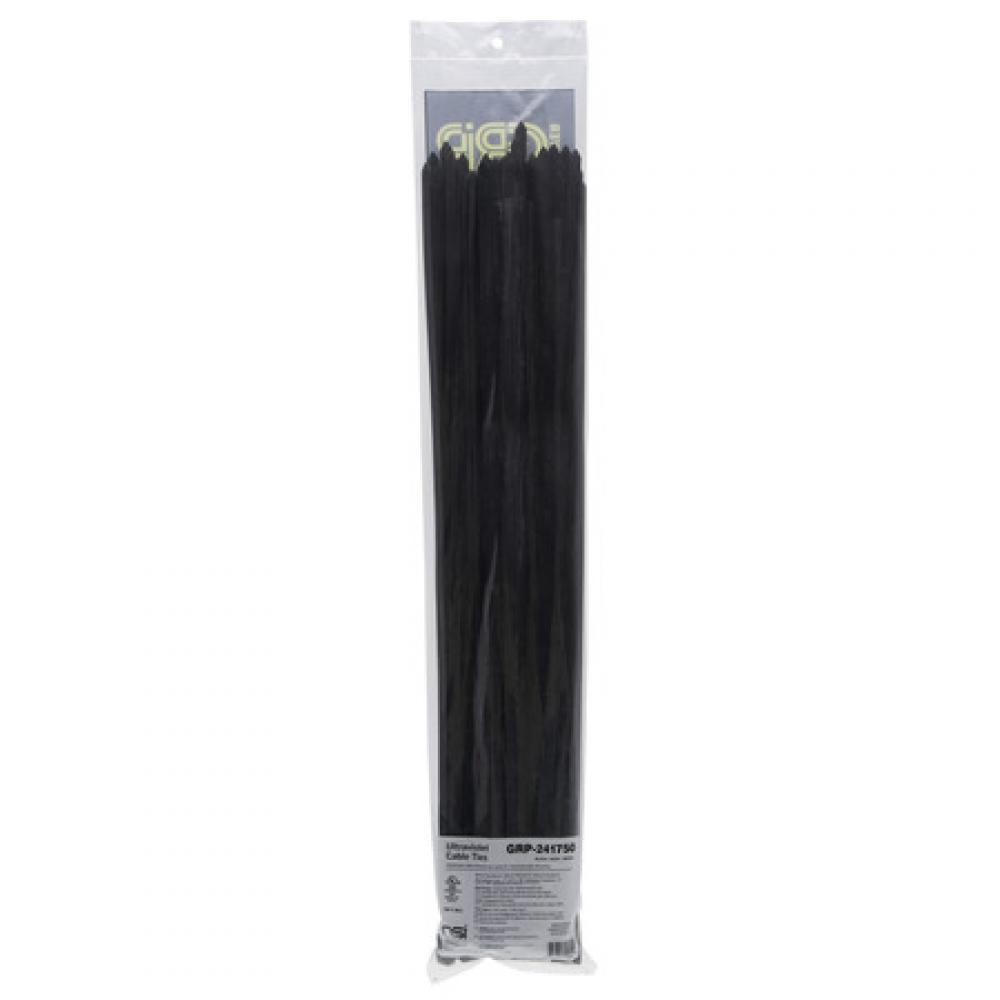 PowerGRP Cable Tie Black 24&#34; 175lb (50PK)