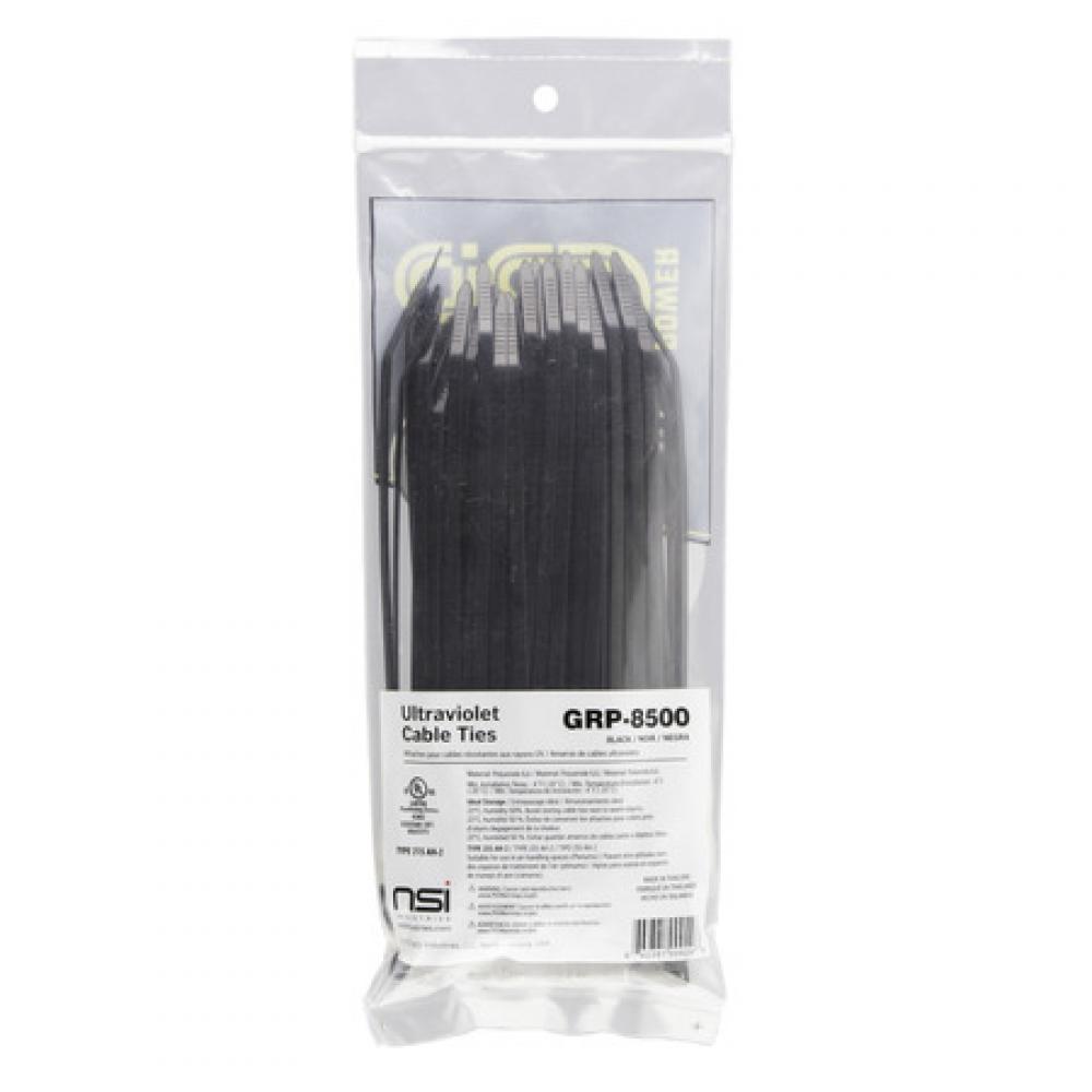 PowerGRP Cable Tie Black 8&#34; 50lb (100PK)