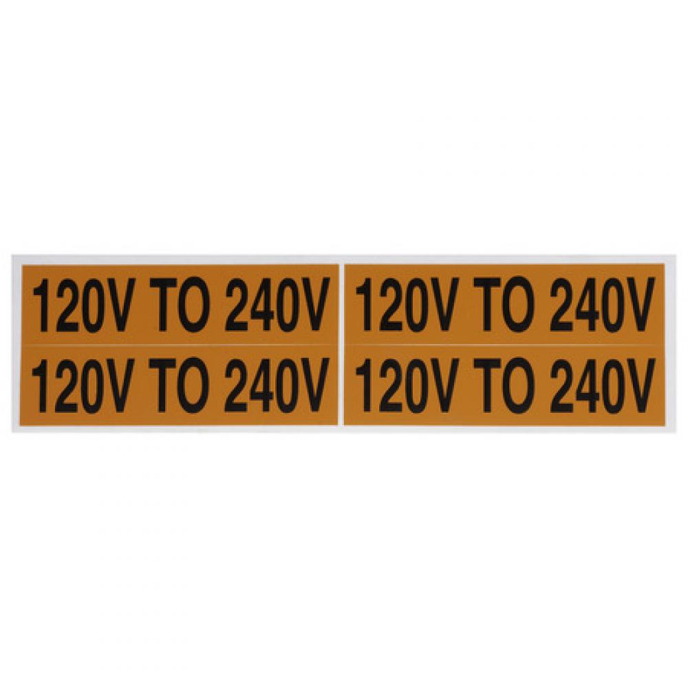 Voltage Markers (4) 120V to 240V