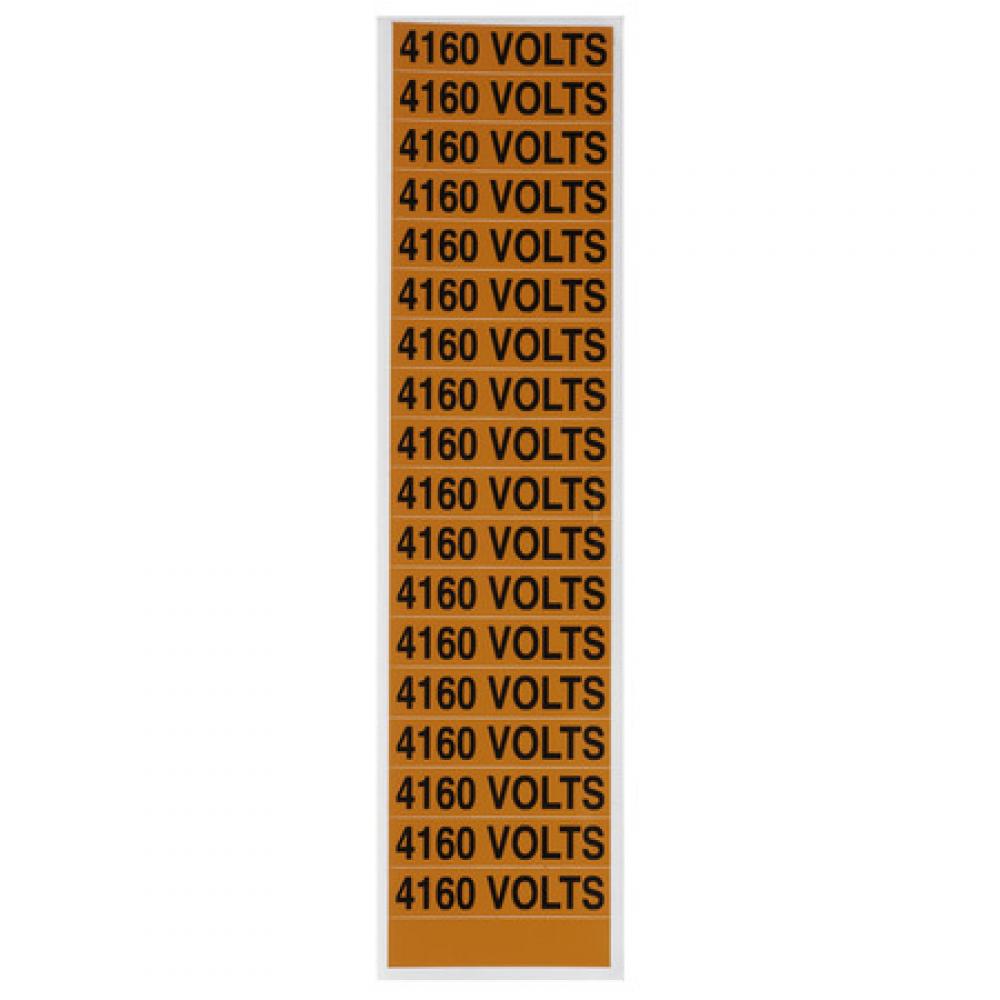 Voltage Marker Card 4160 Volts