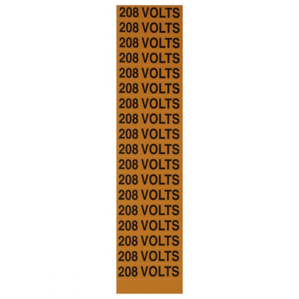 Voltage Marker Card 208 Volts