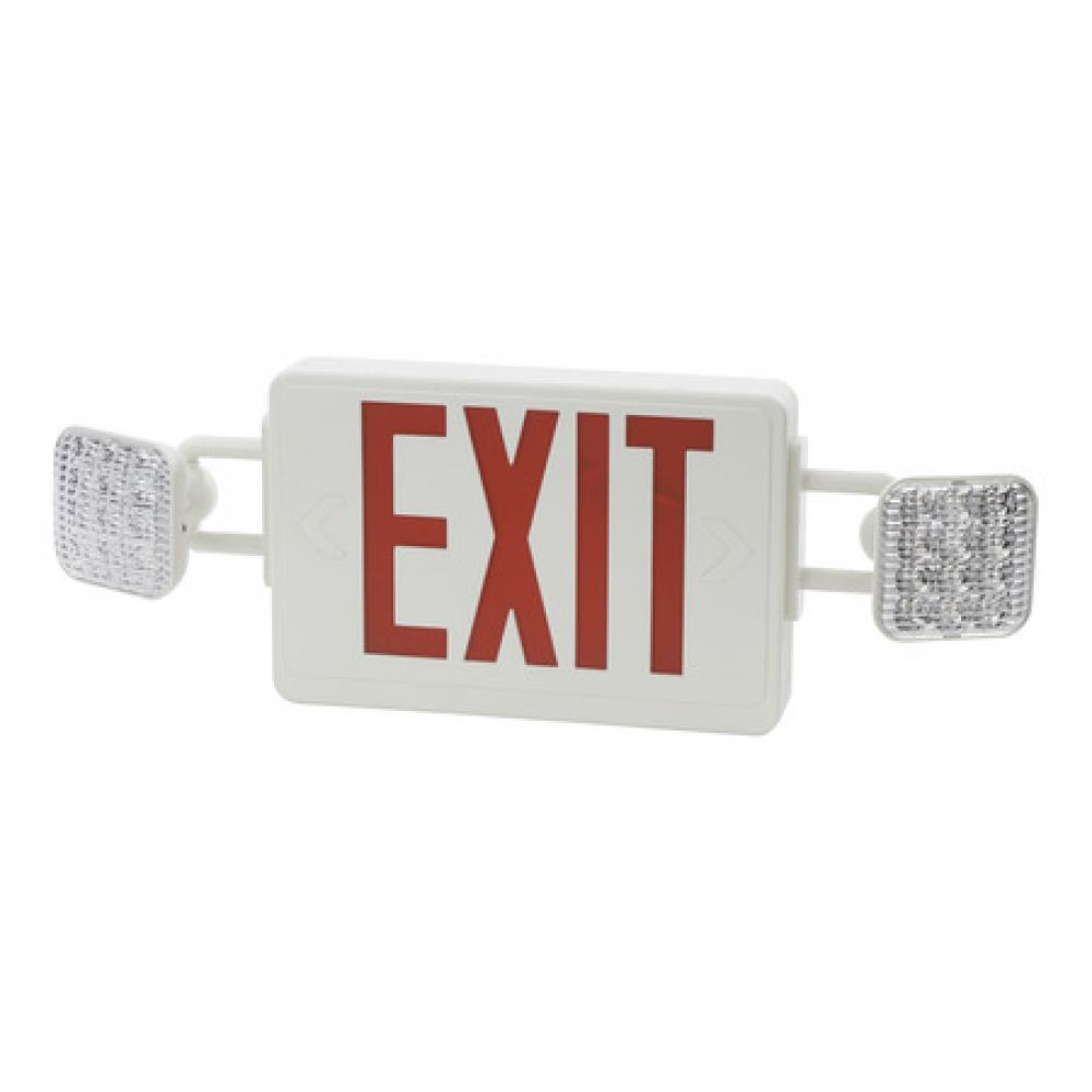 LED Exit Lgt 120/277V Red 2Lgt&#39;s Bat