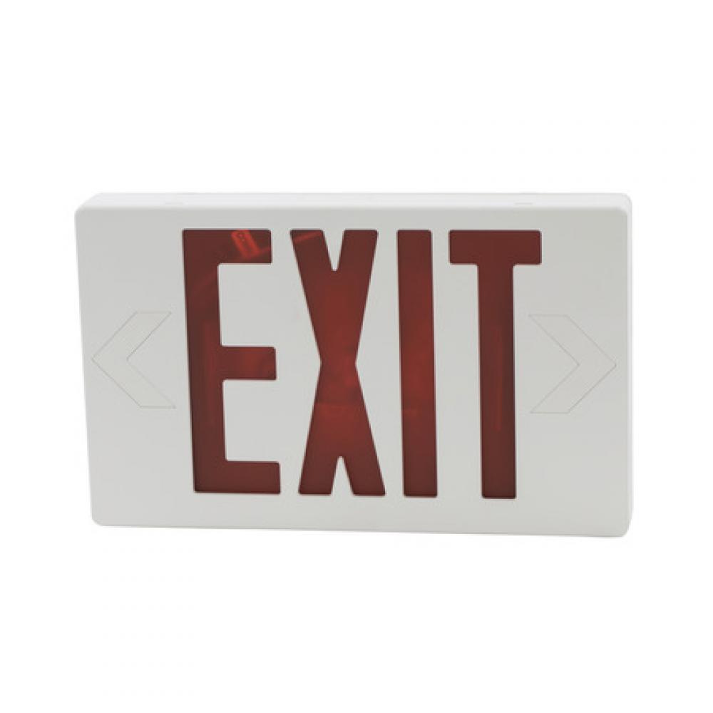 LED Exit Light 120/277V Red Battery
