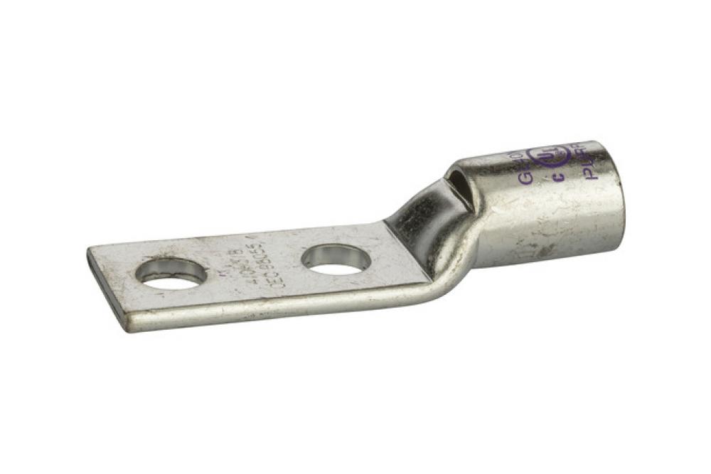 4/0 AWG CU COMPRESSION LUG, 3/8 SPACING, 2 HOLE