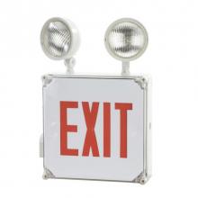 NSi Industries EMWL26RW - LED Exit Lgt 120/277V Red 2Lgt's Bat Wet