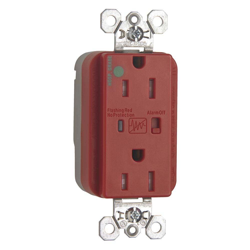 PT HG SPD REC TR 15A/125V ALARM RED