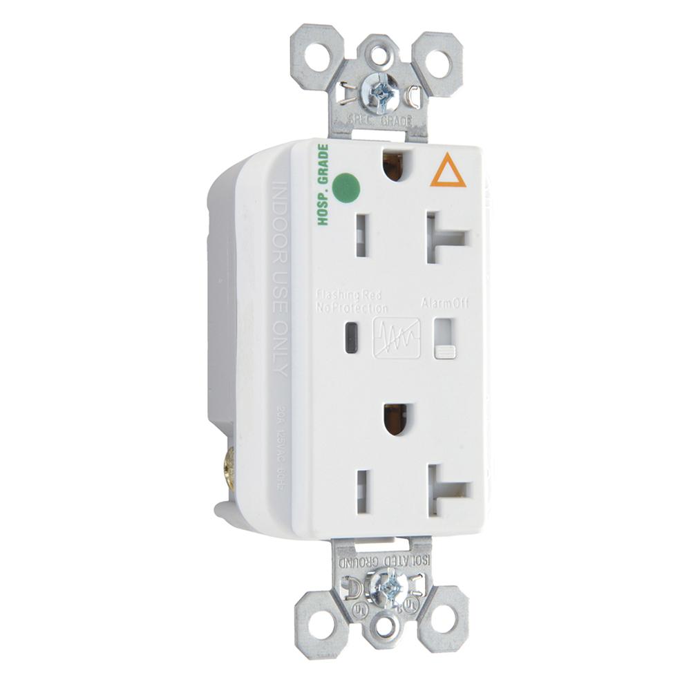 HG IG SPD RECP TR 20A/125V ALARM WH