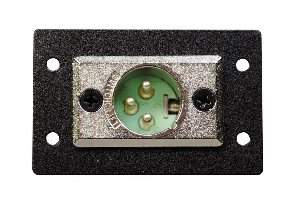 2P,BLACK,XLR 3PIN M/SOLDER